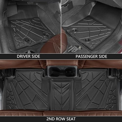 KARPAL Floor Mats Fit for Toyota Tacoma 2016-2023 Double Cab (Only Fit Automatic), Custom Fit All Weather TPE Floor Liners, 1st & 2nd Row Mat, Tacoma Accessories - style: 2016-2023 | For Toyota Tacoma Double Cab | 1st & 2nd Row