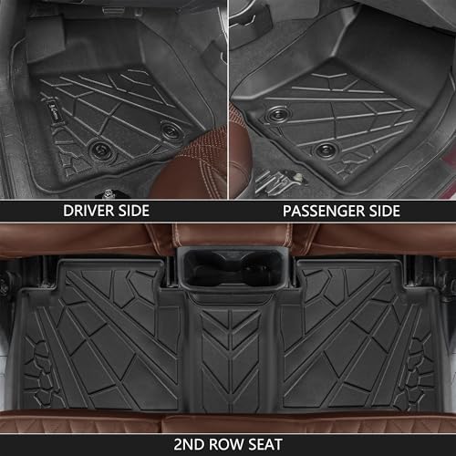 KARPAL Floor Mats Fit for Toyota Tacoma 2016-2023 Double Cab (Only Fit Automatic), Custom Fit All Weather TPE Floor Liners, 1st & 2nd Row Mat, Tacoma Accessories - style: 2016-2023 | For Toyota Tacoma Double Cab | 1st & 2nd Row