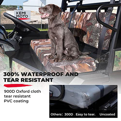 KEMIMOTO 2 Sets Bench Seat Cover Compatible with Kawasaki Mule 2015-2023 PRO-FXT DXT FX DX Replace OEM Part KAF080-039 Front Rear Camo Rear Seat Cover