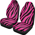 Universal Car Front Seat Covers Purple Zebra Print 2 Pieces Thin Car Accessories Breathable Automotive Seats Protector Fit for Most Cars SUV Sedans Hatchbacks - color: Purple Zebra