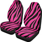 Universal Car Front Seat Covers Purple Zebra Print 2 Pieces Thin Car Accessories Breathable Automotive Seats Protector Fit for Most Cars SUV Sedans Hatchbacks - color: Purple Zebra