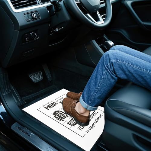 White Car Paper Floor Mats,100Pcs Vehicles Disposable Floor Pads,Temporary Cars Floor Protector,Automotive Mat Covers Protector,Waterproof Car Foot Pads Protective Papers,16x20inch (New Packaging
