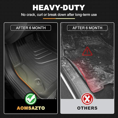AOMSAZTO Floor Mats & Cargo Liner for 2019-2025 2026 Chevy Blazer (Not for EV) - 1st & 2nd Row All Weather Protection Floor Liners Waterproof Car Trunk Mat for Chevrolet Blazer