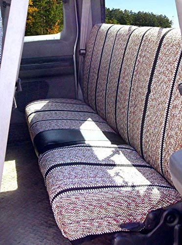 West Coast Auto Universal Baja Saddle Blanket Bench Full Size Seat Cover Fits Ford, Chevrolet, Dodge, and Full Size Pickup Trucks (Black) - color: Black