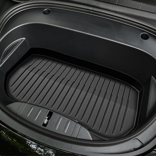 OEDRO Floor Mats for Tesla Model Y Juniper 2025-2026, Front & Rear Mats with Cargo Liner and Seatback Protector, Custom Fit TPE All-Weather Odorless Non-Slip Black Accessories