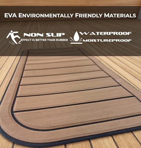 Golf Cart Rear Seat Kits Floor Mat,Fit for YA/EZGO RXV/TXT/Club Car DS/Precedent/Star Car/Excar/Icon, Anti-Skid Mat EVA Environmentally Friendly Materials for Mosts Golf Carts. - color: Brown
