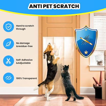 Cat Scratch Furniture Protector: Cat Anti Scratch Tape - Door Protector from Dog Scratching - Clear Training Self Adhesive Tape for Carpet, Sofa, Couch, Door (197in x 7.9in) - size: 197in x 7.9in