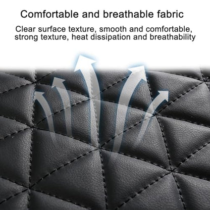 2PCS Leather Car Seat Cover, Vehicle Front Bottom Seat Protector Pad, Full Surrounded Waterproof Auto Seat Protective Cushion with Storage Pocket, Universal for SUV, Truck, Sedan（Black） - color: Front/Black