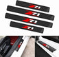 4Pcs z71 Letter Emblem Front/Rear Door Car Door Sill Plate Protectors Scuff Plate (Black Red)