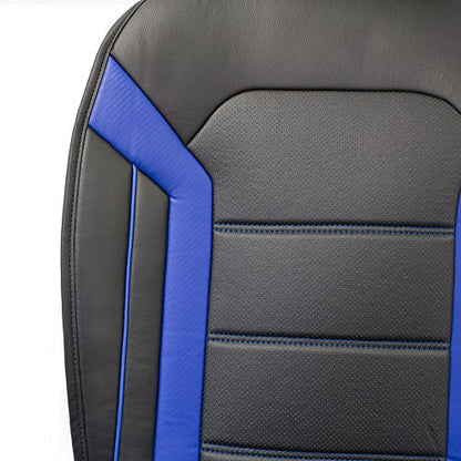 FH Group Car Seat Cover Cushion - 2 Pack Seat Covers for Cars Trucks SUV, Faux Leather Car Seat Cushions, Waterproof Car Seat Cover Cushion, Universal Fit Car Seat protector Front Set Blue - color: Blue - Front Set