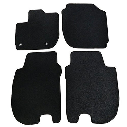 Floor Mat Compatible with 2015-2020 Honda Fit, Factory Fitment Floor Mats Carpet Front & Rear Black 4PC Nylon by IKON MOTORSPORTS, 2016 2017 2018 2019