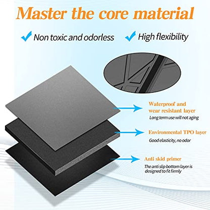 Elsetyler Cargo Liner for 2021 Journey - Black TPO All Weather Heavy Duty Waterproof Rear Cargo Tray Trunk Floor Mat Protector Compatible with 2009-2019 2020 2021 Dodge Journey - color: 2009-2021 Dodge Journey