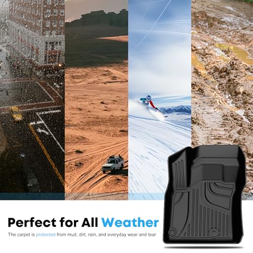 Floor mats Compatible with 2019-2024 Armada/Infiniti QX80 (7 Seats) : Custom Fit All Weather TPE Heavy Duty Car Floor Liners 2019 2020 2021 2022 2023 2024 Armada Accessories - style: 11)19-24 Armada Floor Mats