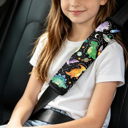2 Pcs Seat Belt Cover for Kids, Dinosaur Car Seat Strap Pads for Children, Soft Car Seat Belt Cushion Pads for Boys and Girls Babies Adults - color: Dinosaur