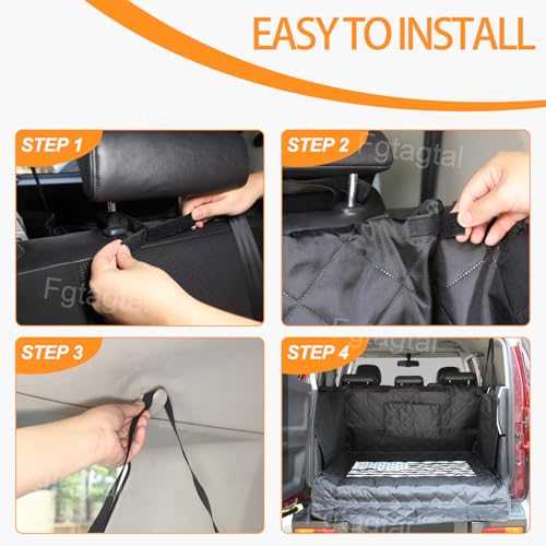 Cargo Liner for Dogs Compatible with Toyota FJ Cruiser 2007-2021, Pet Dog Trunk Cargo Liner, Waterproof Anti-Dirty Pet Cargo Cover Dog Seat Mat, with Bumper Flap Protector (White) - color: White