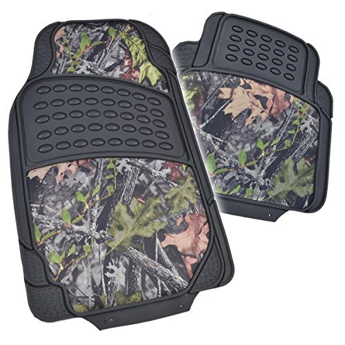 BDK Camouflage 4 Piece All Weather Waterproof Rubber Car Floor Mats - Fit Most Car Truck SUV, Trimmable, Heavy Duty - MT-684-CM