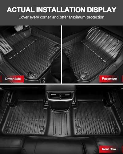 All Weather Floor Mats Fit for 2017-2022 Honda CR-V All Models (Include Hybrid) - Custom Fit TPE Floor Liners Accessories for Honda CRV 1st and 2nd Row Full Set Car Mats - size: 2017-2022 CRV Floor Mats (Include Hybrid)
