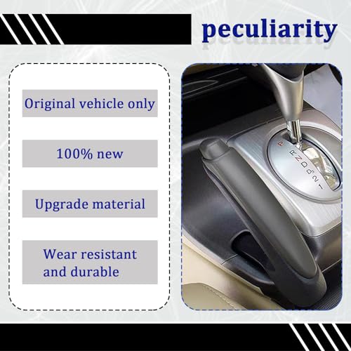 Parking Brake Handle Grip, Emergency Brake Parking Handle Cover Comfortable Handbrake Protector Cover Compatible with Honda Civic 2006-2011 47115-SNA-A82ZA - color: silver