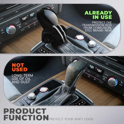 Gear Shift Hoodie, Gear Shift Cover, Fashionable Hoodie Automotive Gear Shift Knob Protector, Car Accessories Mini Sweater Gear Shift Knob Cover for Car Gear Shift Levers (Black) - color: Black