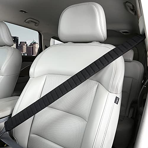 HighnessHwoo Car Seatbelt Covers Cushion Shoulder Pads Protector Sleeve for Adults, Auto Extra Long Seat Belt Strap Cover Decorations for Women, Kids, Honda, Trucks Accessories, 1pc, 39.5in, Black - color: Black, size: 39.5in - 1pc