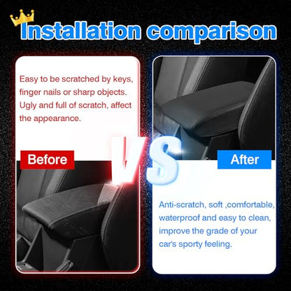 Autorder Center Console Cover for 2025 2026 Forester Accessories Armrest Cover Anti-Scratch Middle Console Pad Leather Armrest Protector - size: Subaru Forester 2025-2026
