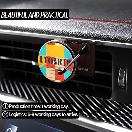 Maicican 12PCS Customizable Car Air Freshener Vent Clip, Pop Singer Album Cover Record Player Shape, Music Lover Gifts. (customization) - style: customization
