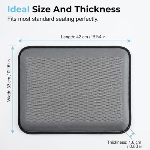 Gel Seat Cushion for Long Sitting, Cooling Seat Cushion, Breathable Honeycomb Design Absorbs Pressure Points Chair Pad for Office Chair, Wheelchair, Car & Truck (1)