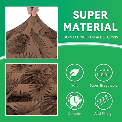 molasofa RV Dinette Cushion Covers, RV Booth Seat Cover Stretchable Camper Cushion Couch Covers Washable Slipcovers for Camper Car Bench (1 Backrest Cover & 1 Bench Cover, Brown Leaves) - color: Brown Leaves, size: 1 Bench Cover & 1 Backrest Cover