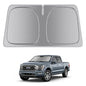 helloleiboo Windshield Sun Shade for Ford F-150 & Toyota Tundra 2021-2026 Graphene Honeycomb Heat Shield with UV Protection Foldable Custom Fit Front Window Sunshade Silver 69" x 35" - size: For Ford F-150 & Toyota Tundra (2021-2026)