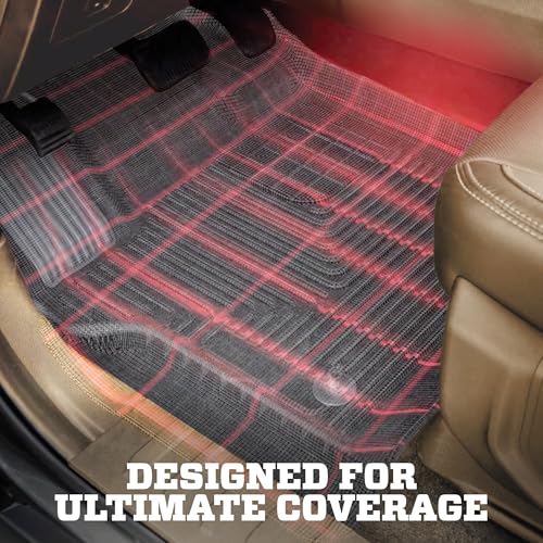 Husky Liners Weatherbeater Floor Mats | Fits Various 2014-2020 Chevrolet Silverado, GMC Sierra, Cadillac Escalade & ESV, Yukon & XL, Suburban, Tahoe (See Description) | Front Row, 2-pc Tan - 18233 - color: Tan, size: Front Floor Mats, style: Crew/Double C