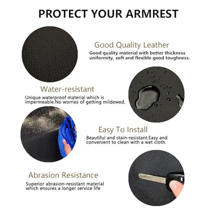 Compatible with Center Console Armrest Cover for Toyota Avalon 2013 2014 2015 2016 2017 2018 Leather Arm Rest Storage Box Lids Cushion Protector Pad