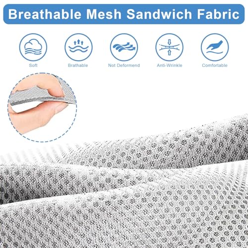 MOSNAI Golf Cart Rear Seat Cover for EZGO Club Car Yamaha Aftermarket Rear Seat Cushion, Breathable Mesh & Leather, Stay Cool on Hot Sunny Days, Perfect for Neighborhood Rides and Golf Course - style: Fit Aftermarket Rear Seat
