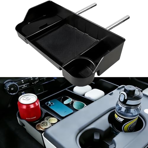 Center Headrest Organizer Tray Fit For Ford F150 F250 F350 F450 F550 F650 2011-2025 2026 Storage Compartment With Anti-Slip Mat Center Console Organizer for Ford F Accessories [Only for Jump Seat] - color: Fit for Ford F150