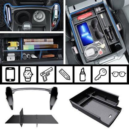 3PCS Center Console Organizer Compatible with Toyota 4Runner 2024 2023 2022 2021 2020 2019-2010 Glove Box Organizer Gear Shift Tray Armrest Storage Box 5th Gen 4 Runner Accessories - size: 2010-2024 4Runner(3pcs)