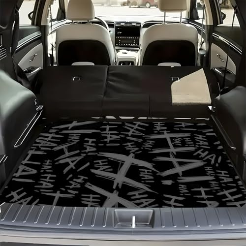 Universal Car Trunk Mat 29" x 39", Letter Art Graffiti All Weather Trunk Protection Cargo Liner, Durable Cargo Mat Rear Trunk Liner, Stylish Vehicle Interior Accessories Suitable for Most Car Models - color: Letter Art Graffiti