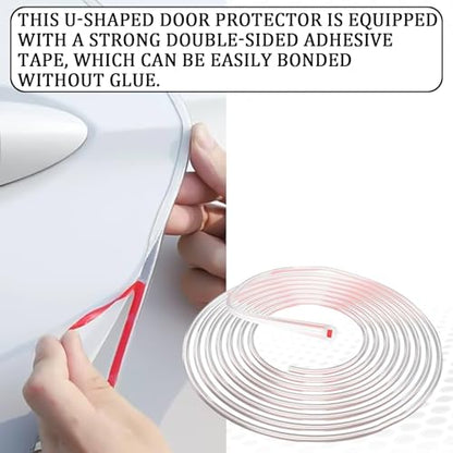 16Ft Car Door Edge Guard, Universal Car Door Protector, Upgraded Strong Adhesive Anti-Collision Strip, Scratch Resistant Automotive Door Ding Protector for SUV, Truck, Sedan