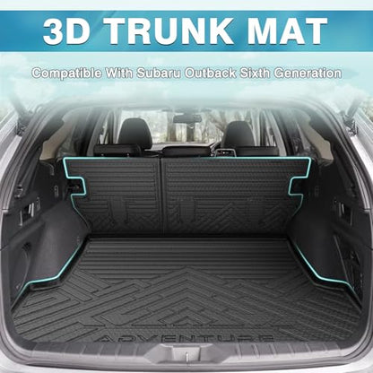 Mixsuper Cargo Liner for Subaru Outback 2020-2025, Cargo Mat Backrest Mat for Outback, All Weather Trunk Mat Backrest Mat TPE Back Seat Cover Protector for Outback Accessories - size: 20-25 |Outback| Cargo & Backrest Mat