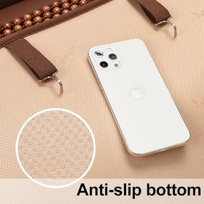 Blueshyhall Cooling Wooden Beaded Car Seat Cover Comfortable Massage Support Cushion for SUV Auto Office Home Seat Chair - Brown 2 Pcs - color: Brown