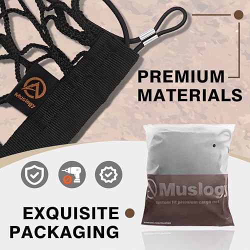 Truck Bed Cargo Net Trunk Netting Compatible with 2025 2026 Toyota 4Runner Accessories, Pickup Cargo Organizer SUV Sedan Storage Net w/Heavy Duty Carabiners - style: 2025+ 4Runner