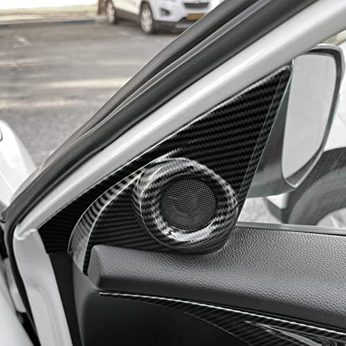 Car A Pillar Speaker Cover Decals for Honda Civic 2016 2017 2018 2019 2020 2021 10th Gen Accessories ABS Carbon Fiber Interior Stickers - color: A Pillar Speaker Cover
