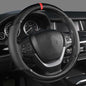 Customized Auto Car Steering Wheel Cover for Honda Civic, CR-Z, Insight, S2000, Small Size 14" - 14.25" Outer Diameter, Carbon Fiber, Black - color: Black, size: Small size[14"-14.25"]