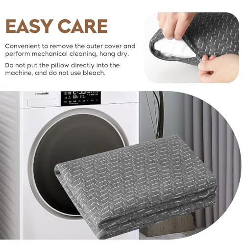 Small Shredded Memory Foam Pillow, Camping Pillow Travel Pillow - Compressible Medium Firm, Breathable Cover, Ideal Backpacking Hiking, Airplane and Car