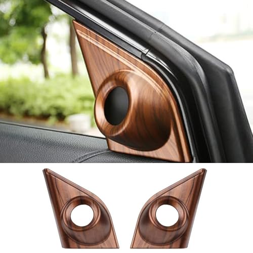 XITER 2pcs ABS Car Interior Front Door A-Pillar Speaker Rings Panel Cover Trim Accessories For Honda CRV 2017 2018 2019 2020 2021 2022,Peach Wood Texture - color: Peach Wood Texture, size: A-Pillar Speaker Rings Cover