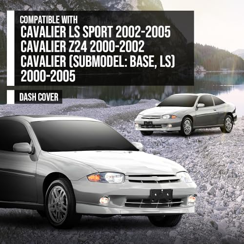 Dash Cover Dashboard Panel Compatible with Chevy Cavalier LS Sport/Z24 2000-2005 Black