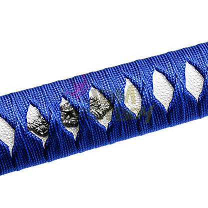 JDMBESTBOY Samurai Sword Blue White Shift Knob Shifter Alloy Katana Adapter Universal 15cm - color: Blue White, size: 15cm