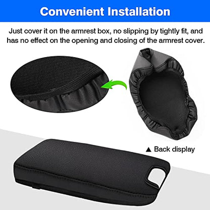 Autorder Center Console Cover for 2023 2024 2025 Toyota bZ4X /Subaru Solterra Accessories Armrest Cover Anti-Scratch Middle Console Pad Leather Armrest Protector - size: 23-25 bZ4X
