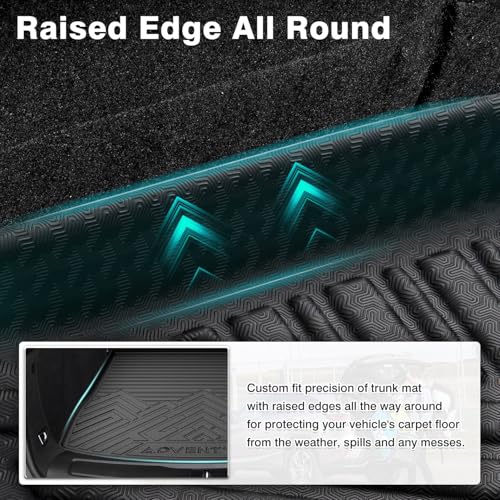 Mixsuper Cargo Liner for Jeep Grand Cherokee 2022-2026, All Weather TPE Trunk Cargo Mat with Backrest Protectors Compatible with Grand Cherokee & 4xe (Not for Grand Cherokee L/WK) - size: 22-25 |Grand Cherokee 4XE| Cargo & Backrest Mat