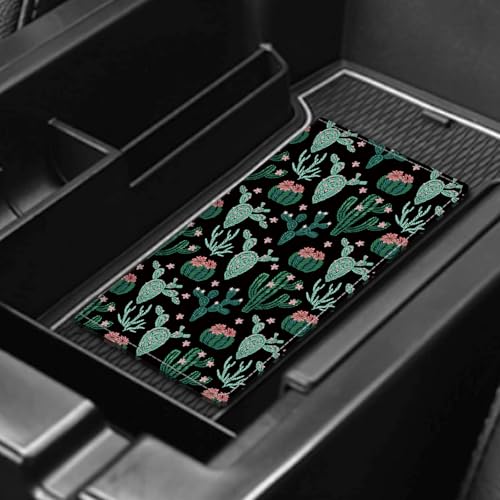 Leather Car Registration and Insurance Card Holder, Cute Car Accessories Vehicle Glove Box Car Organizer for Documents, Cards, License Cute Cactus - color: Cute Cactus