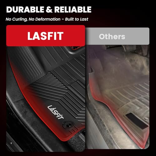 LASFIT Floor Mats for Toyota RAV4 2019-2025 Gas(Not Fit Hybrid/Prime) All Weather TPE Custom Fit Floor Liners for RAV 4 LE/XLE/Limited/Adventure/XLE Premium/TRD Off-Road Front&Rear 2 Row Car Mats