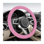 DXNQ Car Steering Wheel Cover, 13 to 14.17 inches Anti-Slip Silicone Steering Wheel Protector, Soft Flexible Shock-Absorbent Steering Wheel Protective Cover for Most Car Models (Pink) - color: Pink